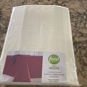 Food Network Cream Textured Tablecloth